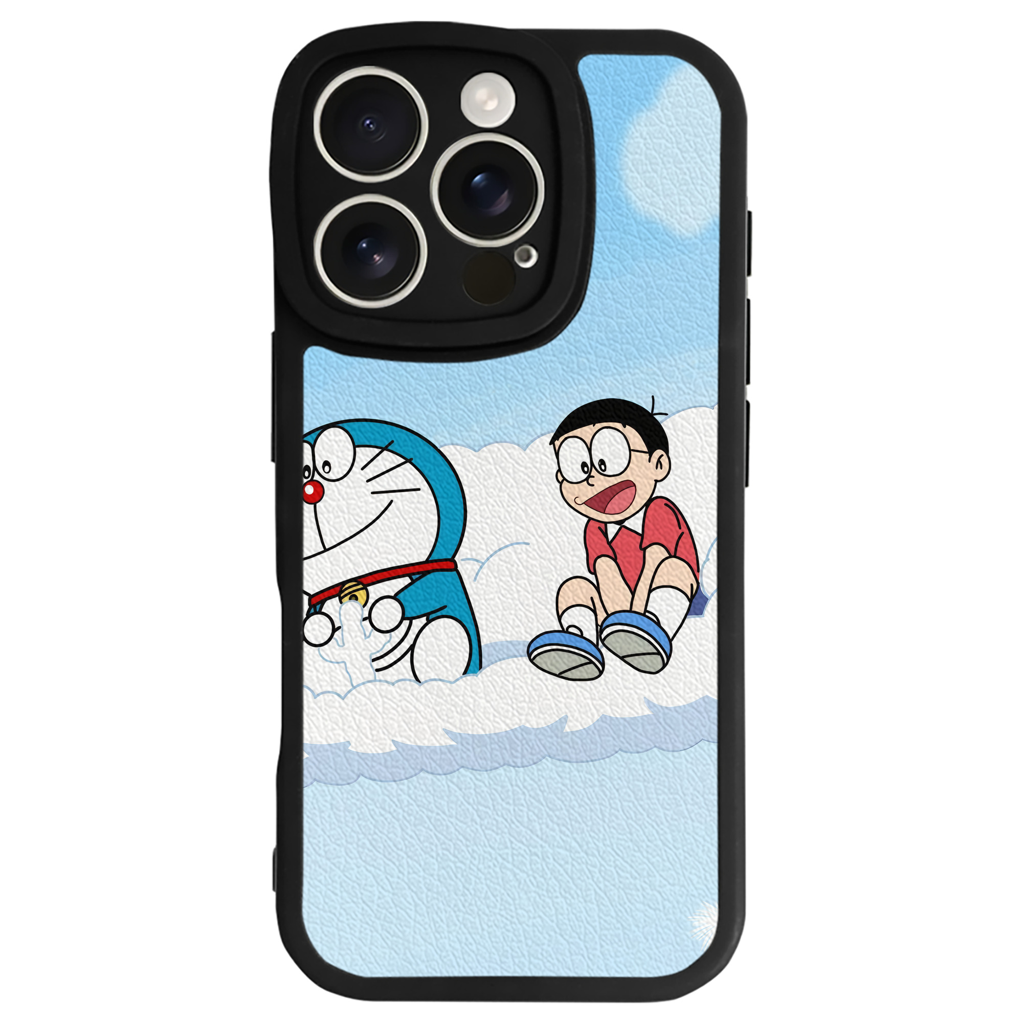 （画像用） ドラえもん Doraemon 【iPhone 16シリーズ対応】シリコンスマホケース（レザー調） 材質：シリコン